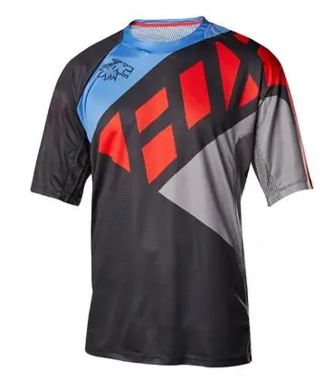 2021 красные мужские трикотажные изделия для мотокросса с коротким рукавом езды на