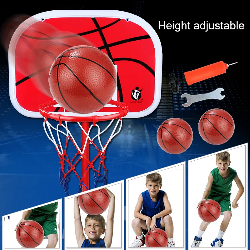 

63 Cm-170cm Adjustable Basketball Backboard Stand Children Portable Kids Hoop Toy Play Indoor Or Outdoor Sports Equipment