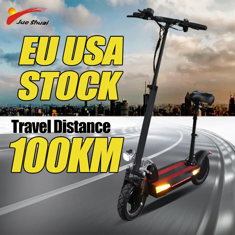 

48v 800w Adult Electric Folding Scooter with Seat 26AH E Scooter Battery 100KM Ultra Long Distance EU USA in Stock