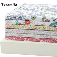 teramila telas 100 cotton fabric printed flower fat quarters quilting patchwork doll sewing cloth diy 6 pcs40cmx50cm tissu