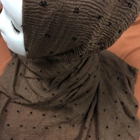 dot pompom bubble cotton crinkle crimp hijab scarf long shawl wrap muslim headband maxi islamic sjaal 18090cm
