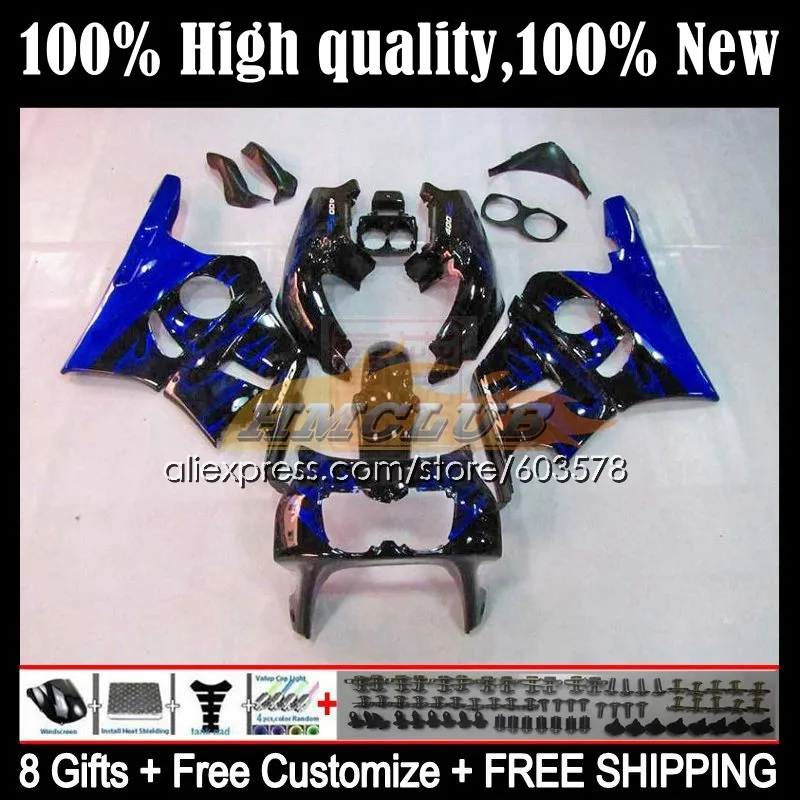 

Обтекатель CBR400RR NC29 для HONDA CBR400 RR 94 95 96 97 98 99 33CL.51 CBR 400 RR 400RR 1994 1995 1996 1997 1998 1999 с синим пламенем