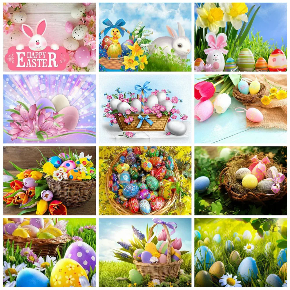 

Huacan алмазная вышивка распродажа пасхальное яйцо картины из страз мозаика пейзаж декоративные наклейки на стену