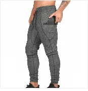 SHUJIN PuimentiuaAutumn Solid Loose Straight Men's Casual Pants Long Trousers Waist Pants Men Plus Size Cotton pantolon erkek