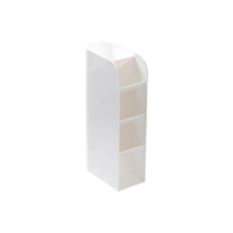 

White Diagonal 4 Grid Pen Holder Cosmetic Brush Barrel Storage Box Desktop Stationery Drawer Separation