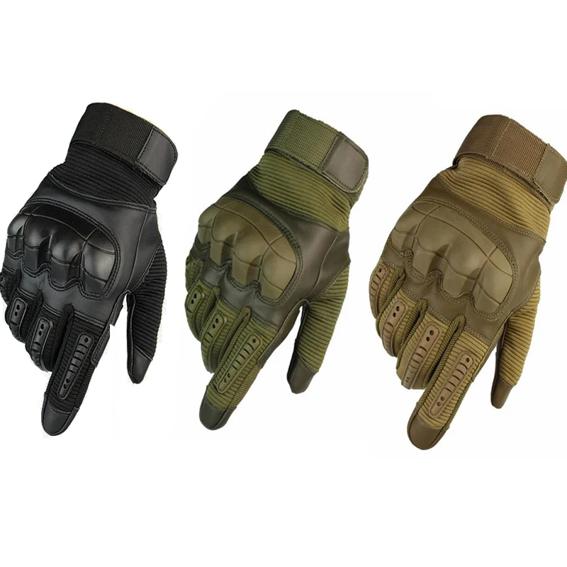 

Touch Screen Full Finger Gloves Hunting Airsoft Sport Rubber Knuckle Protection Gloves Hiking Cycling Military Armed Gloves