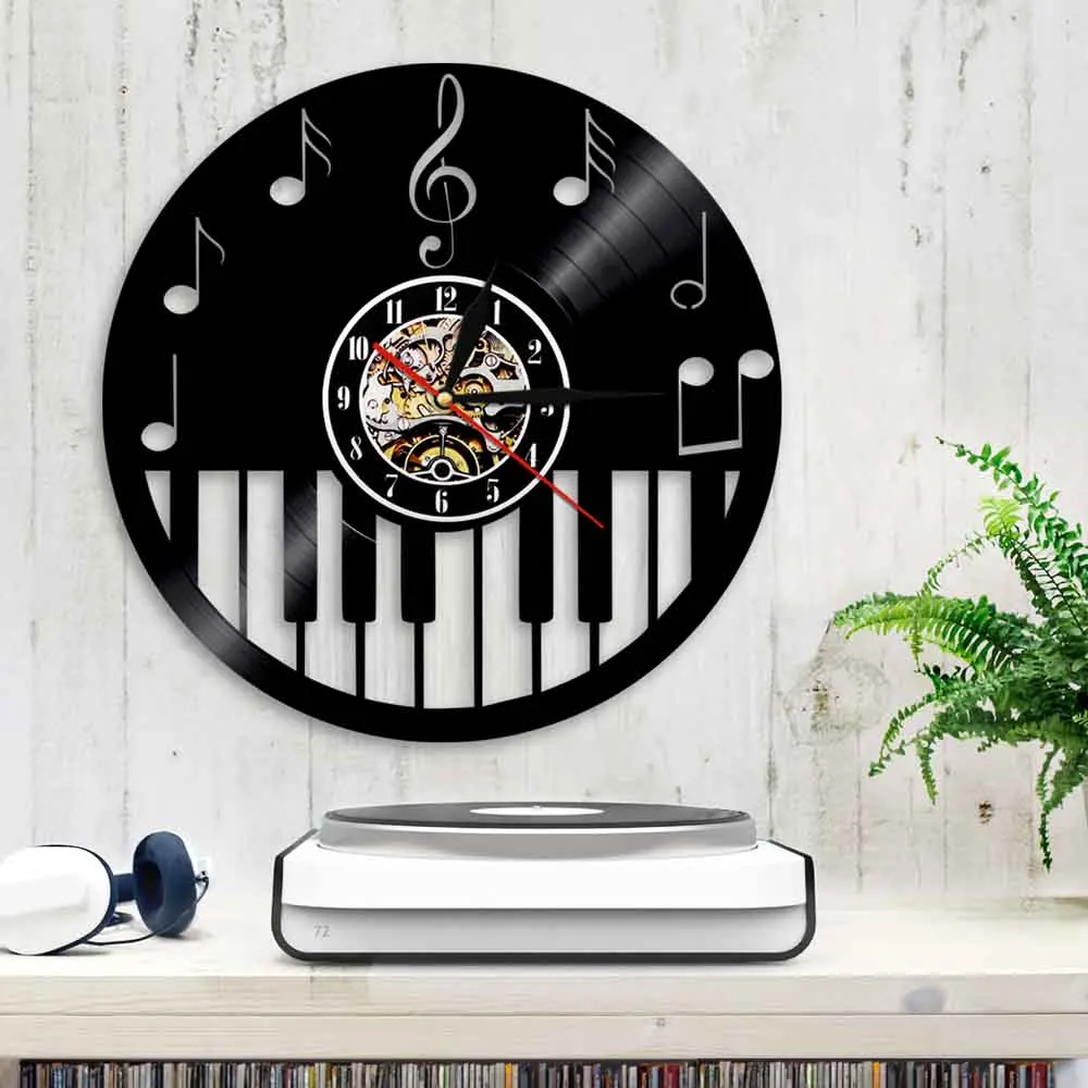 Настенные часы с виниловой пластиной современные настенные украшения ручной