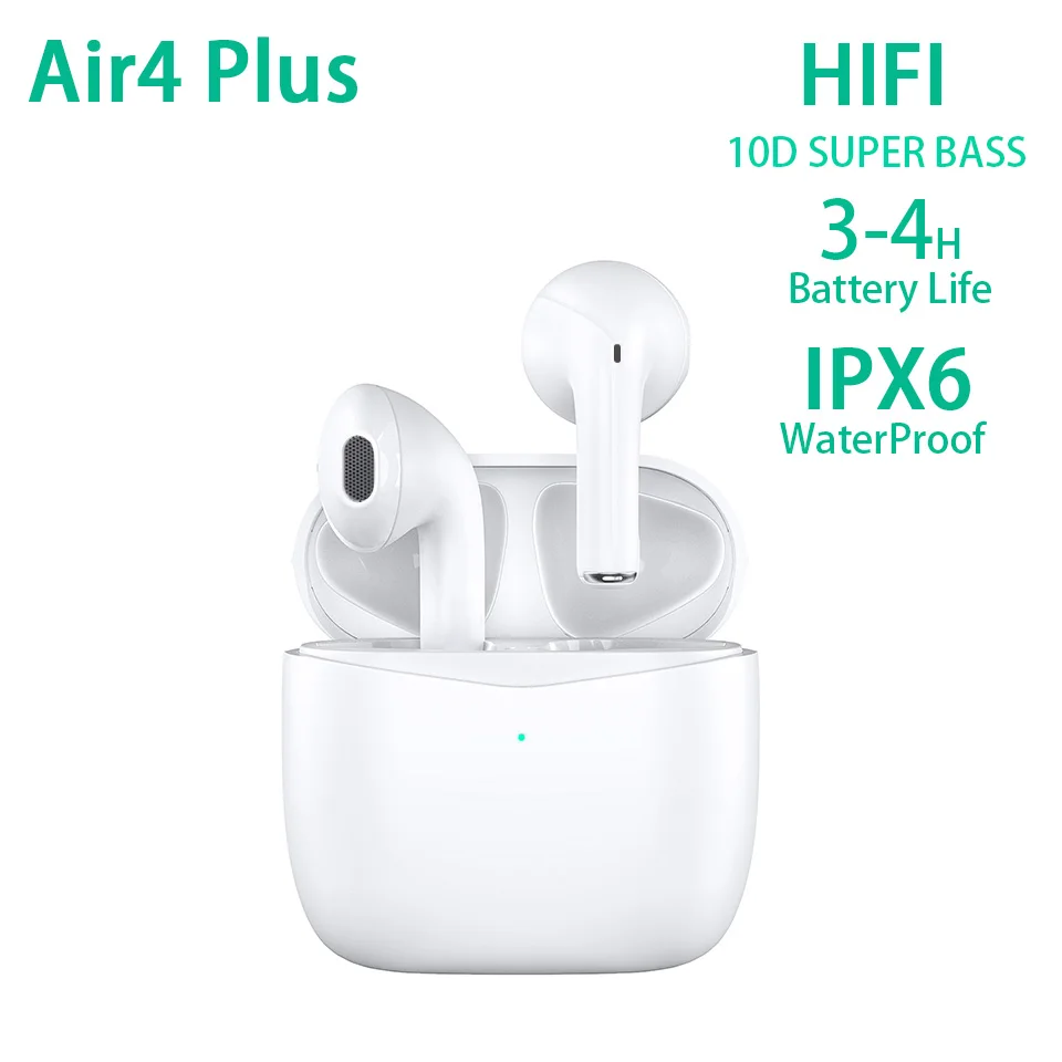 Air4 Plus TWS настоящие Беспроводные спортивные наушники Bluetooth звук 10D Super Bass Наушники HD