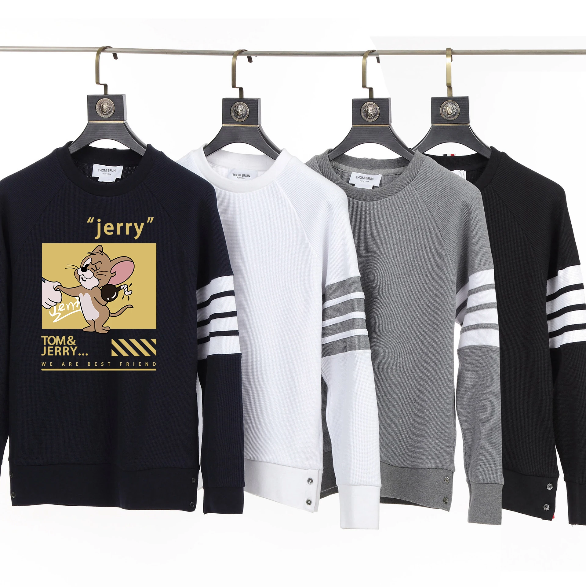 

Men's round neck thin sweater for men's spring 2021 new base base