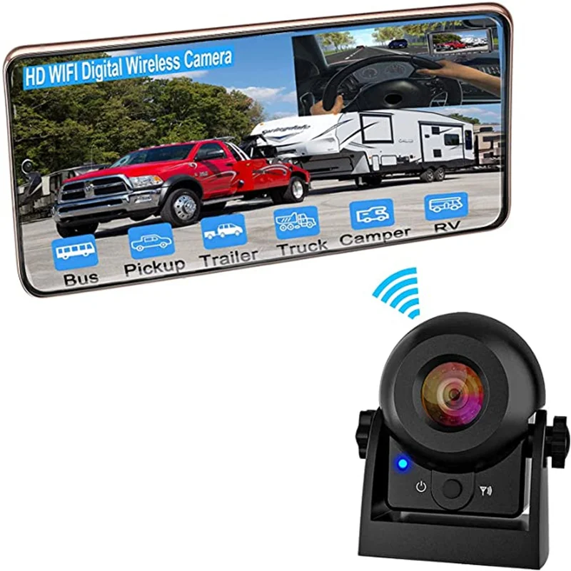 Беспроводная резервная камера для автомобиля, магнитная сцепка для прицепа, камера заднего вида с перезаряжаемой батареей, ИК камера заднего вида с ночным видением