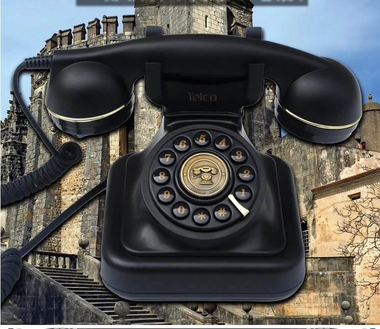 Классический черный роскошный домашний винтажный телефон модный антикварный