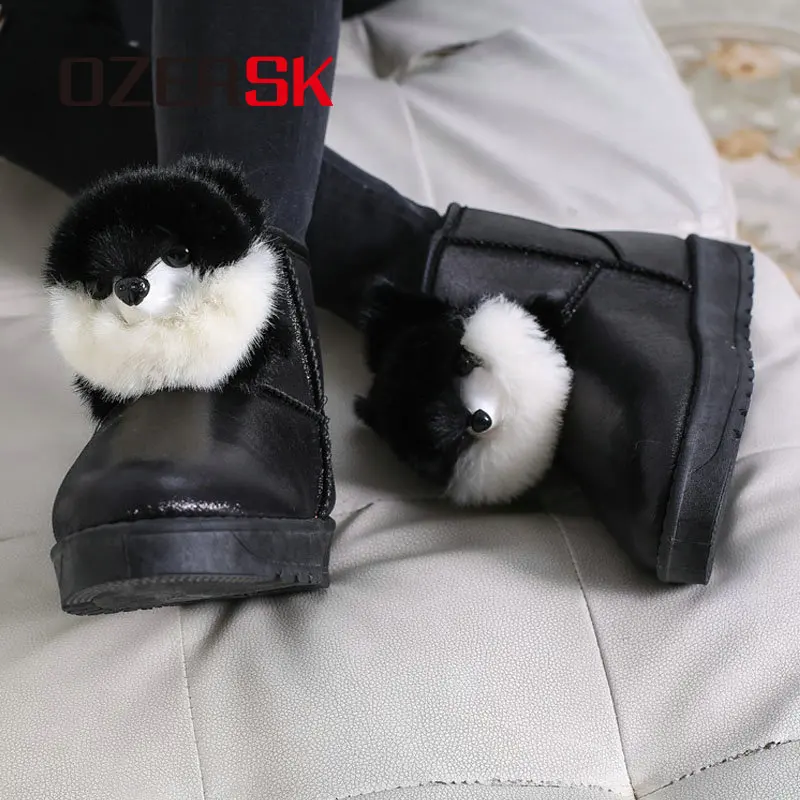 OZERSK Brand Hot Sale Winter Fur Snow Woman Boots Fashion Supper Warm Shoes Ankle Comfortable For Size 35~40 | Обувь