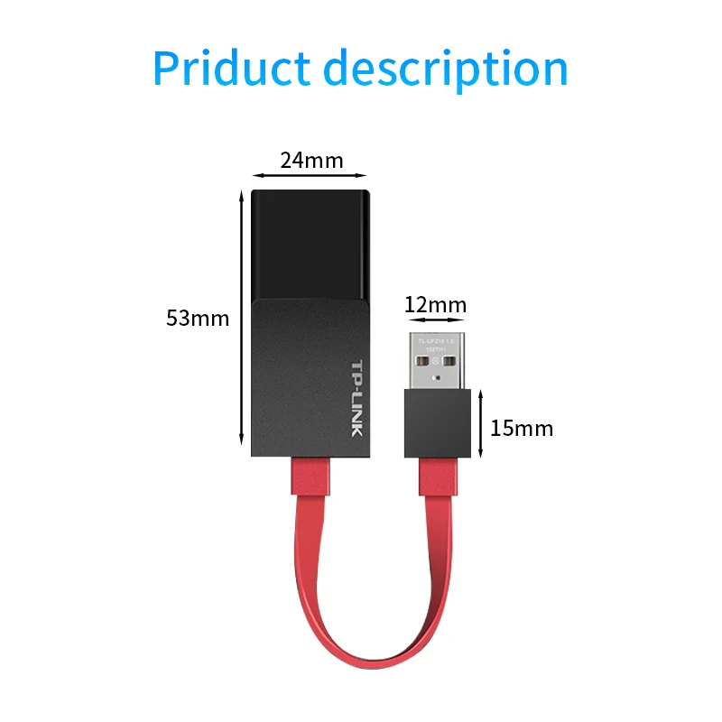 TP-Link TL-UF210 внешний USB2.0 проводной сетевой интернет-адаптер 10/100 м RJ45 Ethernet LAN Порты и