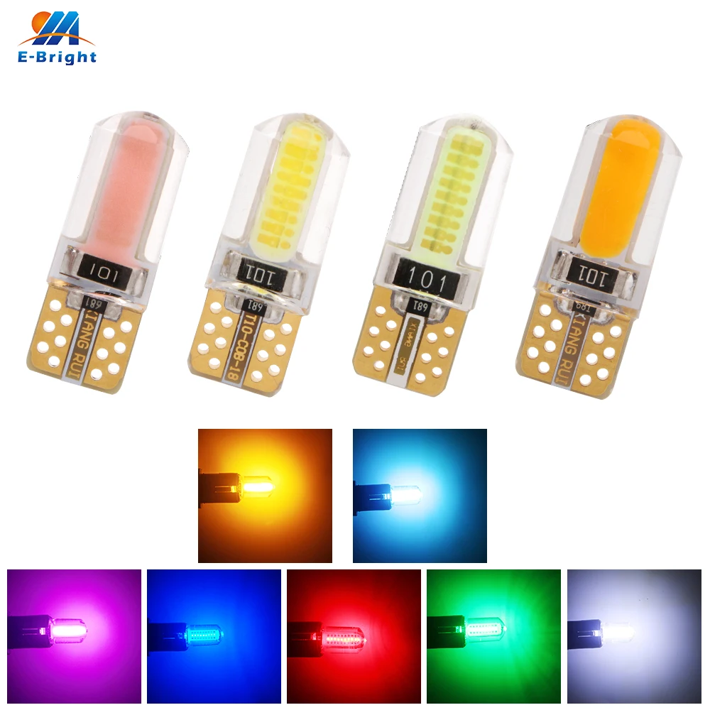 4 шт. DC 12V T10 W5W COB 18 SMD кварцевый светодиодный лампы для чтения автомобилей Ширина