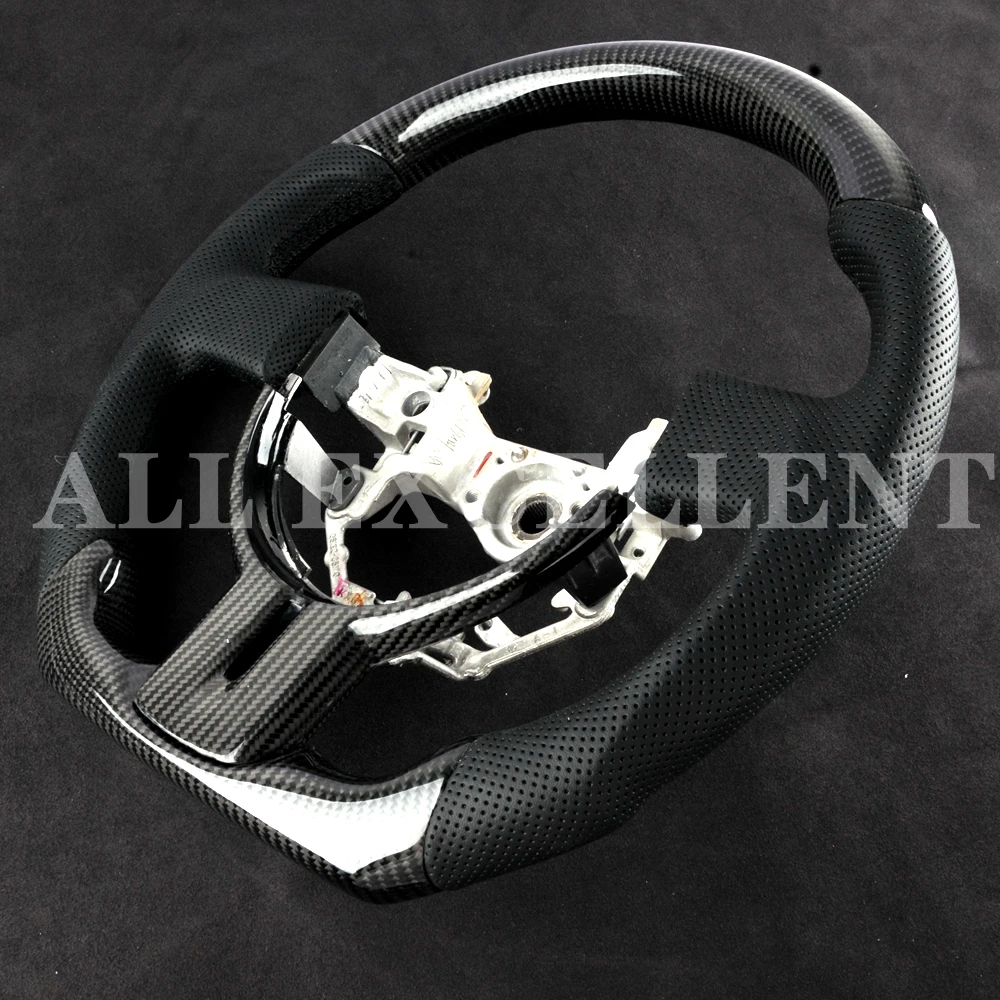 Скидка Перфорированная кожа на руль из углеродного волокна с отделкой для Toyota 86 2013-2018, для Subaru BRZ, замена рулевого колеса