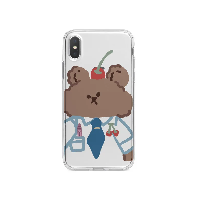

INS Korean style Soft silicone TPU case for iphone 11 pro max 6 7 8 plus x xr xs max phone case Small fresh protective cover