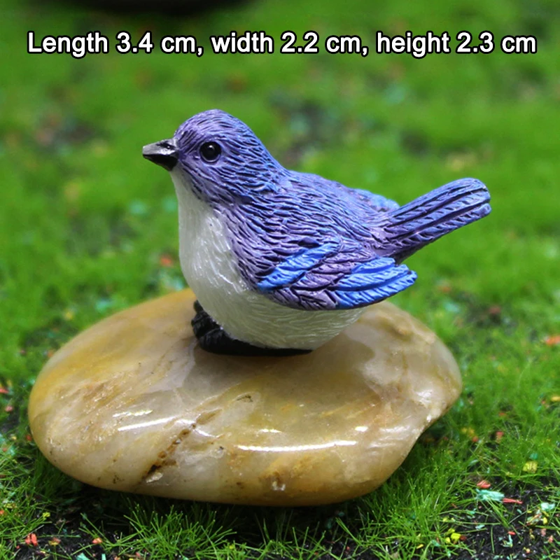 

Simulation Birds And Birds' Nests Ornament Resin Faux Gardening Bonsai Decoration Accessories NSV775
