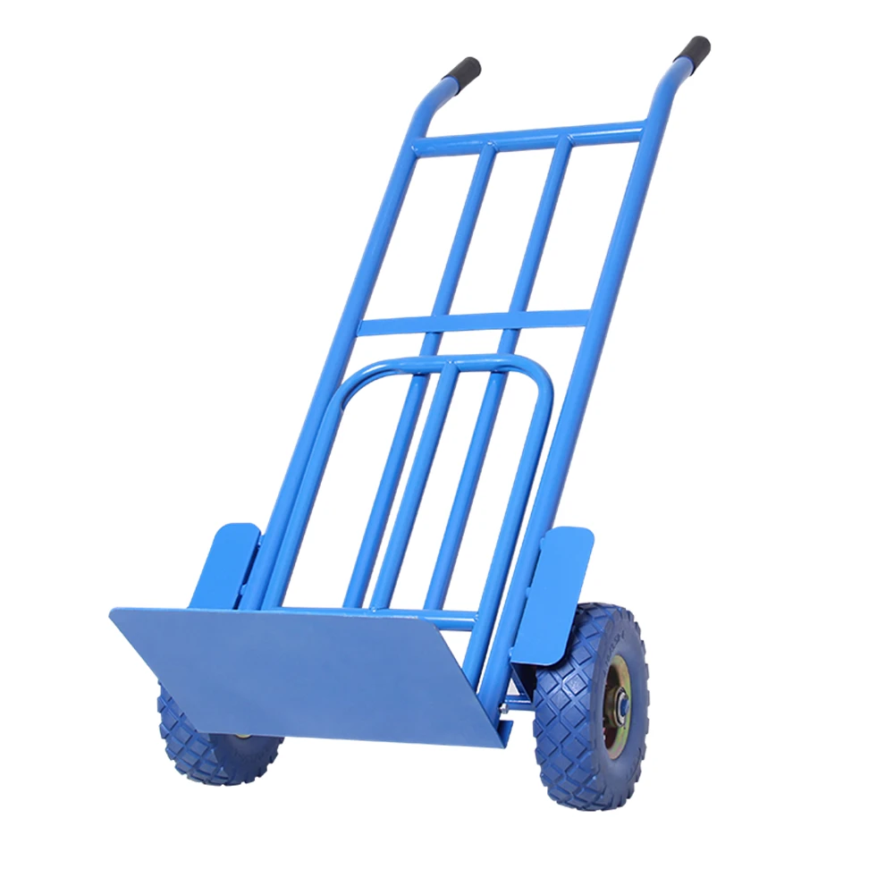 

B-LIFE Harper Trucks 500KG Capacity Glass Filled Nylon Convertible Hand Truck and Dolly with 10" Pneumatic Wheels Folding Dolly
