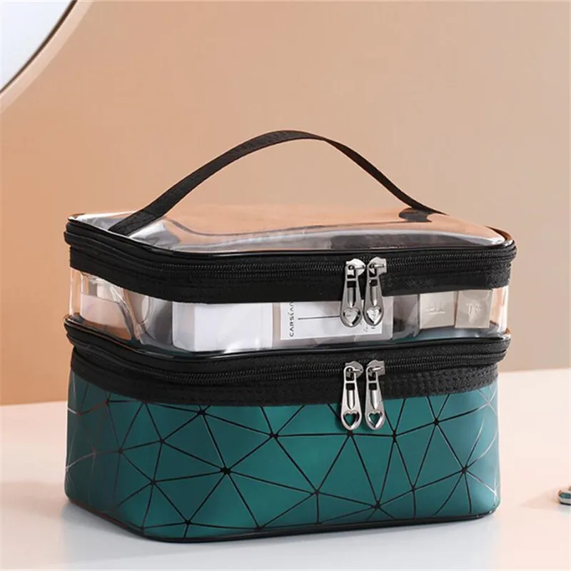 

PVC Transparent Makeup Bag Women Wash Bag Travel Organizer Large Capacity Cosmetic Storage Bag Hand Clear Bags Toiletry Bag 2020
