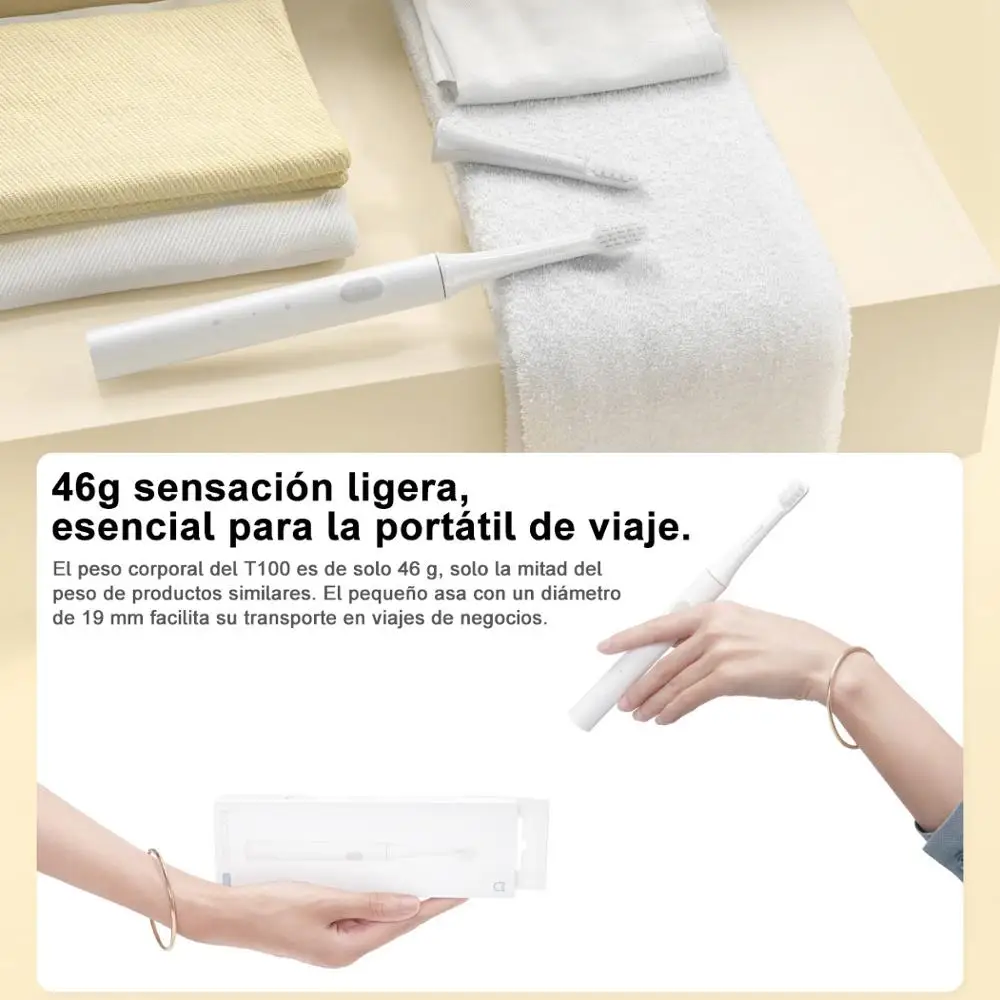 Xiaomi Mijia Sonic электрическая зубная щетка T100 USB перезаряжаемая IPX7 Водонепроницаемая