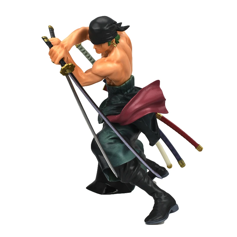 

One Piece Action Figure The Battle Over The Dome Roronoa Zoro Three-knife Pvc 16cm Anime Model Collection Exquisite Decoration