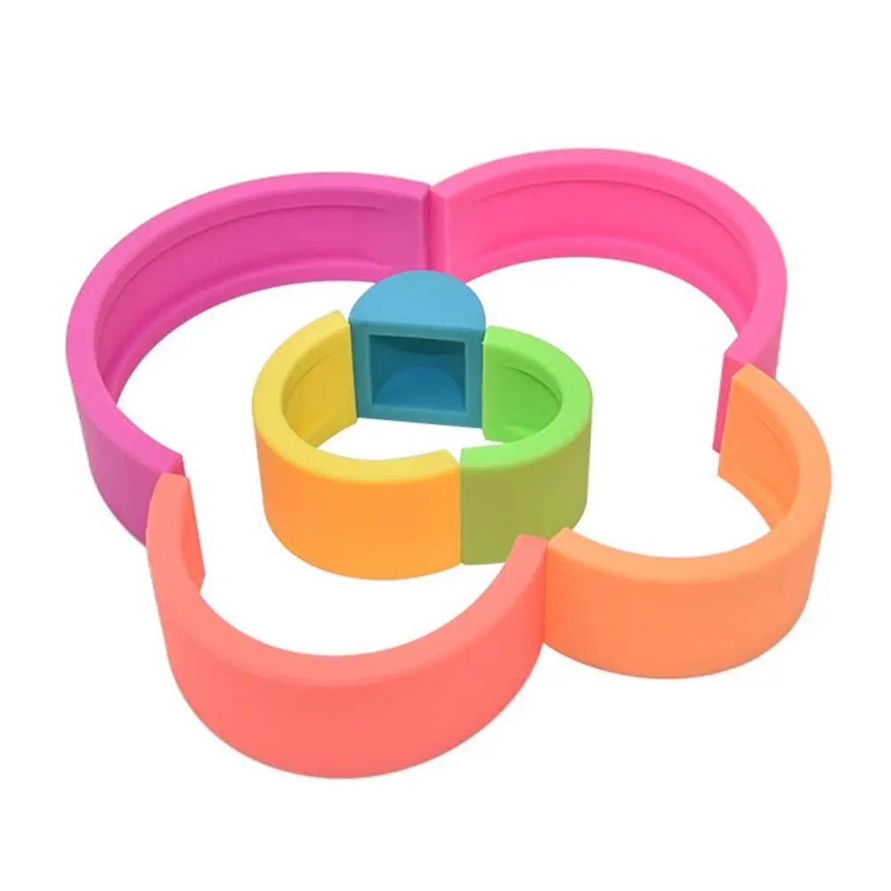 

1Set Silicone Rainbow Stacker Building Blocks Educational Baby Toy Puzzle Montessori Rainbow Series Stacking Game Toy Kids Gift
