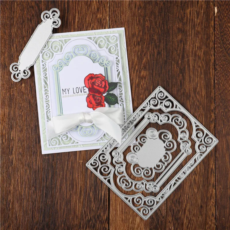 DiyArts 2020 New Lace Frame Cutting Dies Metal Scrapbooking Album Card Making Embossing Stencil Cuts Decoration | Дом и сад