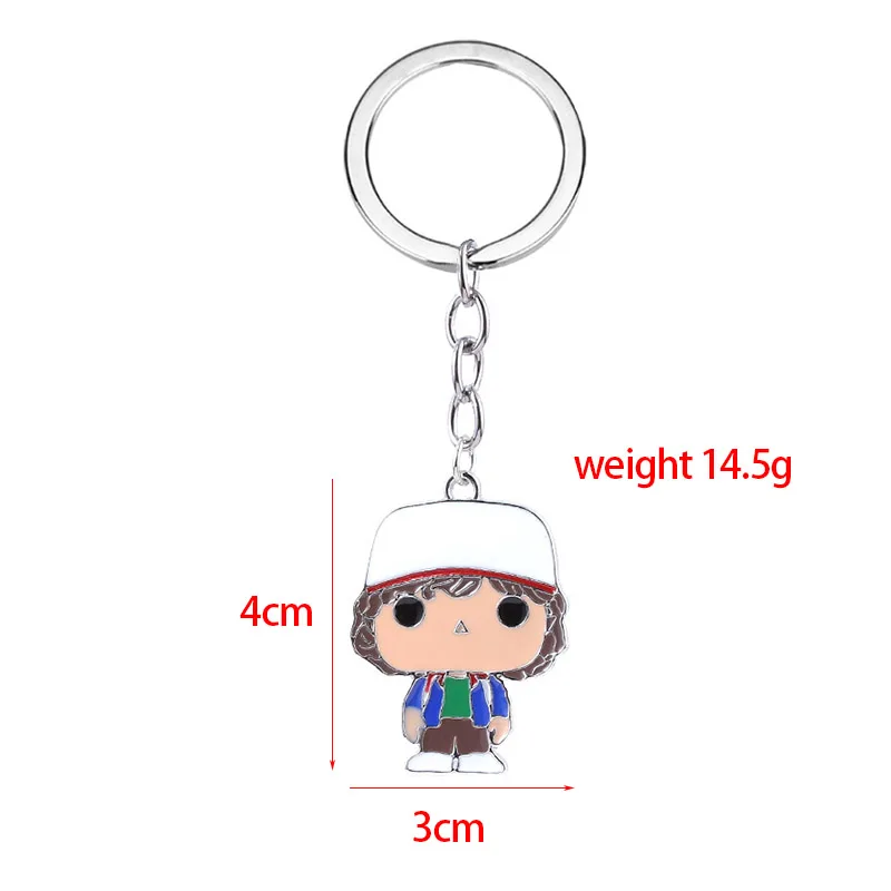 

High Quality Hot Stranger Things Keychain Little Boy Metal Pendant Keyring Casual Portable Car Gift Accessories
