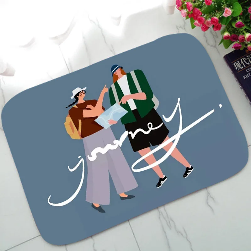 

40x60cm 50x80cm bathroom non-slip mat fashion entrance door mat household printing creative door mat can be customized