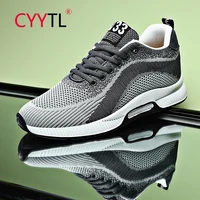 cyytl mesh breathable increased sports running sneakers outdoor walking training workout tennis for male lightweight shoes