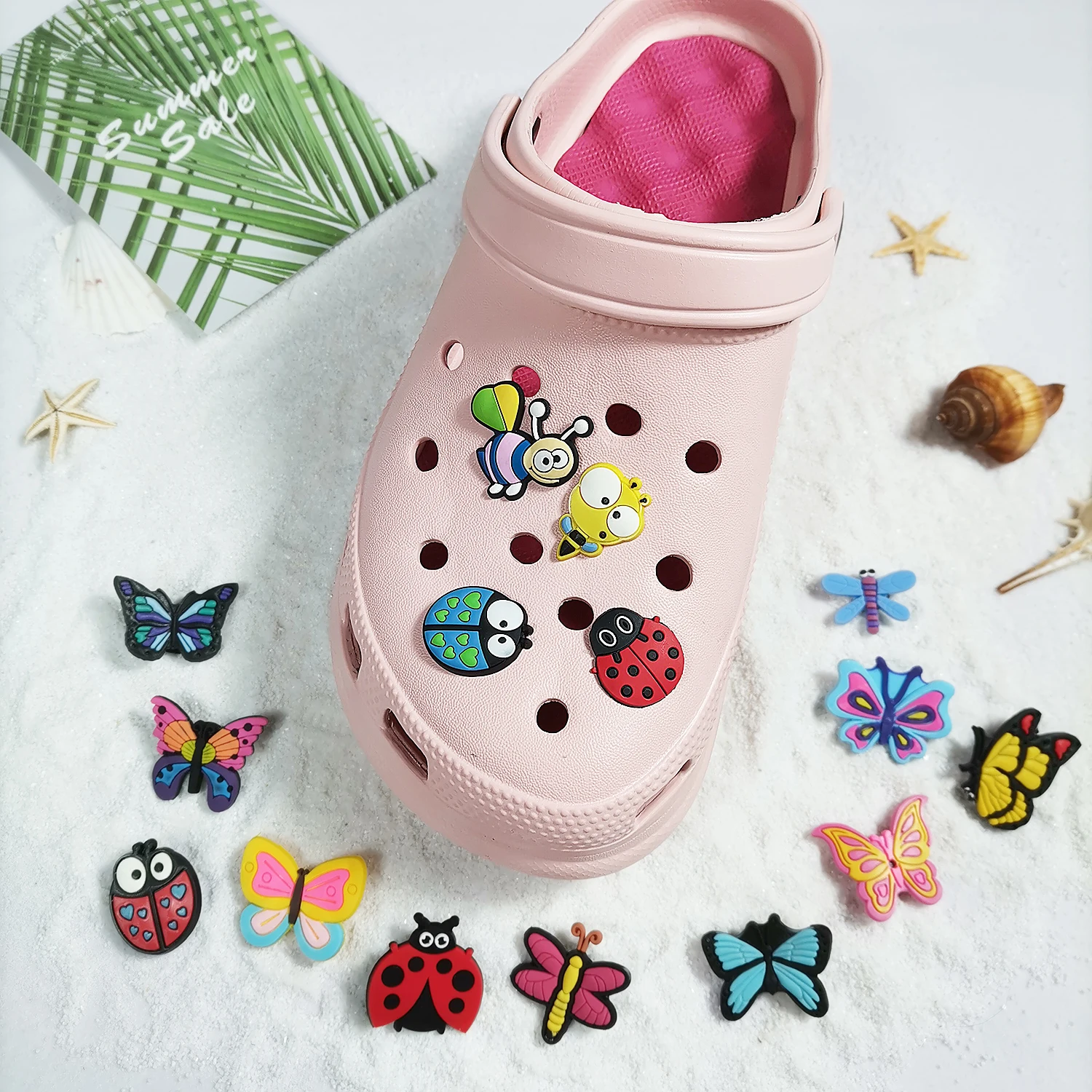 

1 Pcs Lovely Insect Shoe Charms Butterflies Ladybirds Dragonfly Bee Shoe Buckles Adorable Shoe Accessories for Kids' Croc Jibz