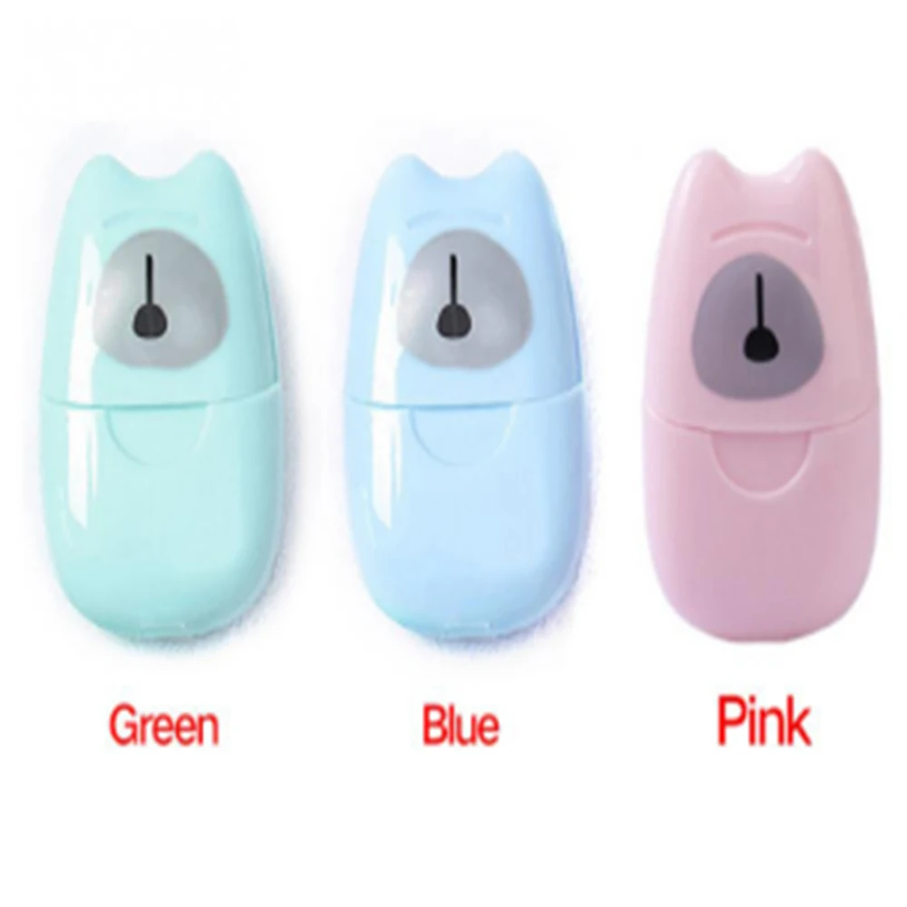

50PCS Disposable Boxed Paper Soap Travel Portable Hand Washing Box Scented Slice Sheets Mini Soap Paper Travel Makeup