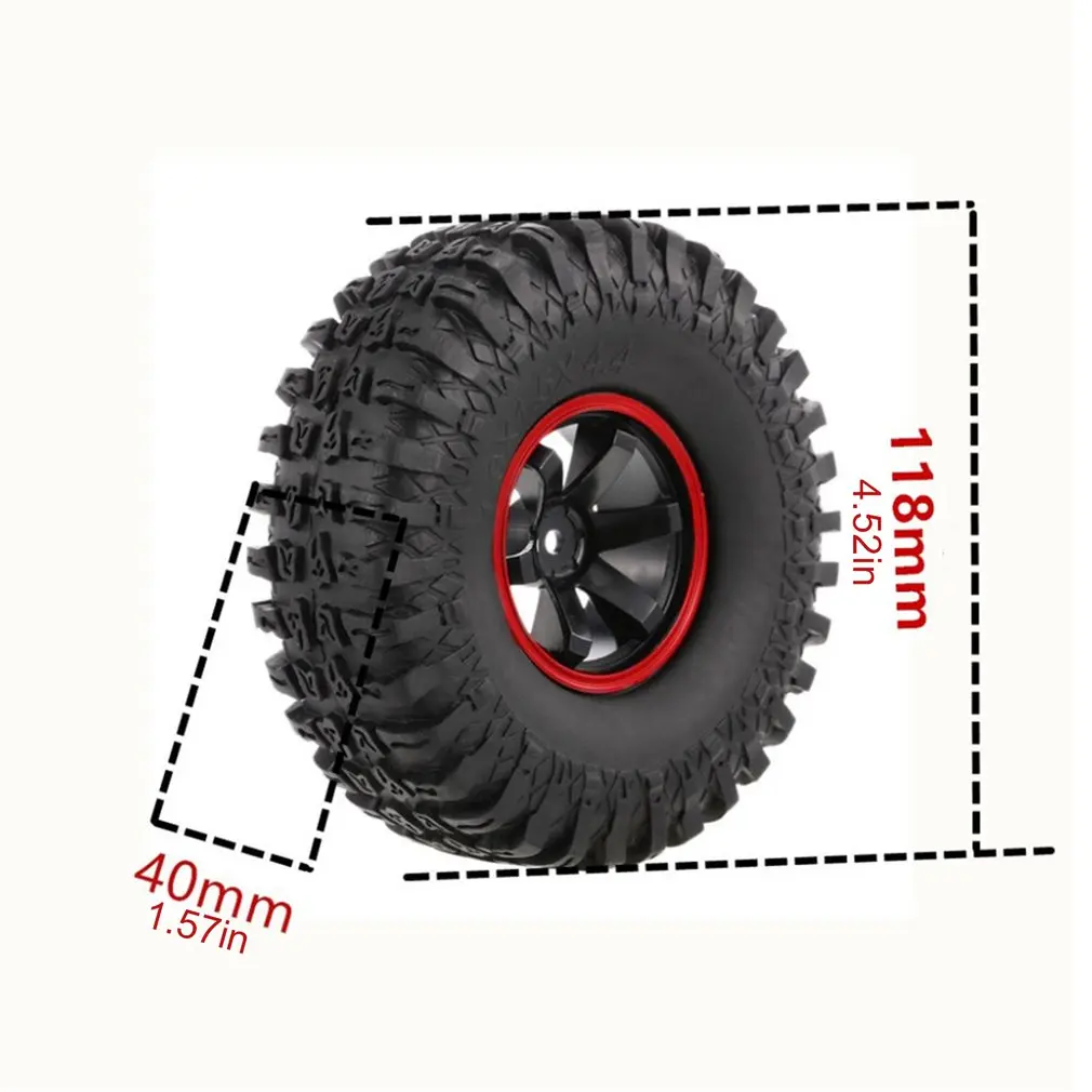 

4PCS Climbing Car Off-road Wheel Rim And Tires For 1/10 Monster Truck Racing RC Car Accessories Component