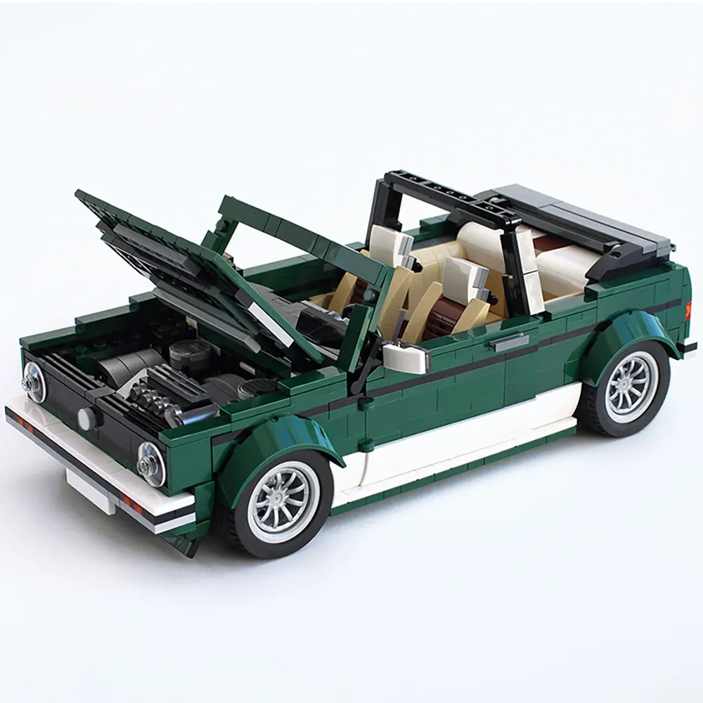 

MOC 26778 10242 Retro Technical Creator Mini Cabriolet Sports Building Blocks Super Racing Car Fit Bricks kids toys Gifts boys