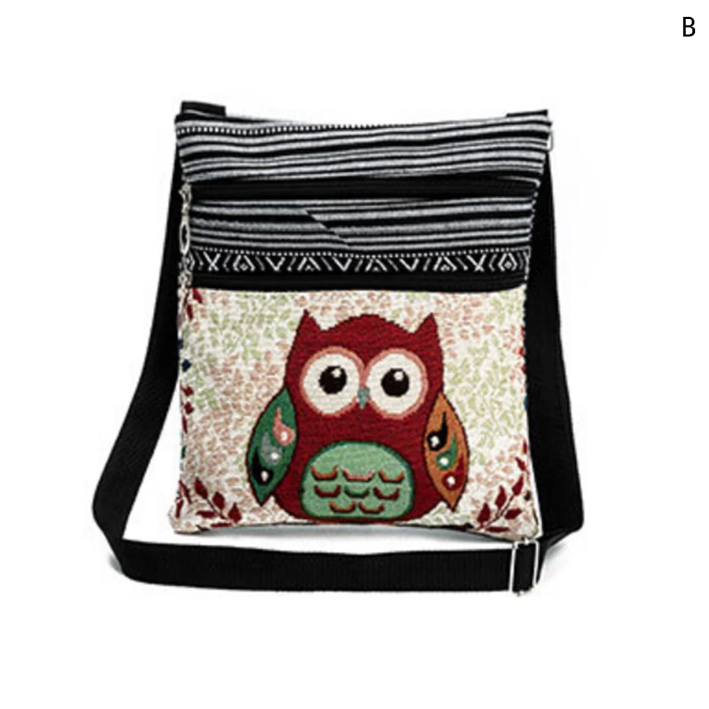 

Double Zipper Female Small Crossbody Bags Wholesale Cute Owl Print Shoulder Bags For Women Mini Flap Messenger Bags