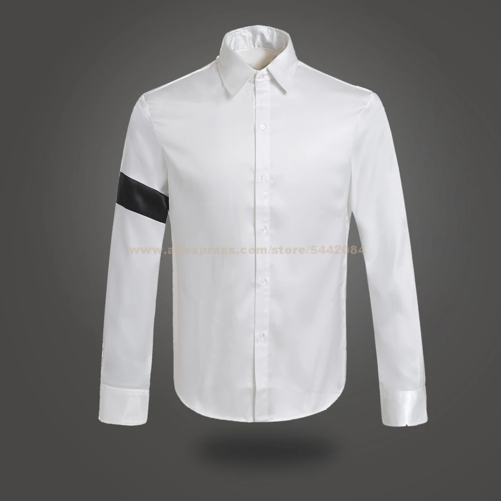 

MJ Memory of Michael Jackson Shirt Classic Black and White Armbrace Star Music Halloween Imitation ShowShirt #04FZGSD04
