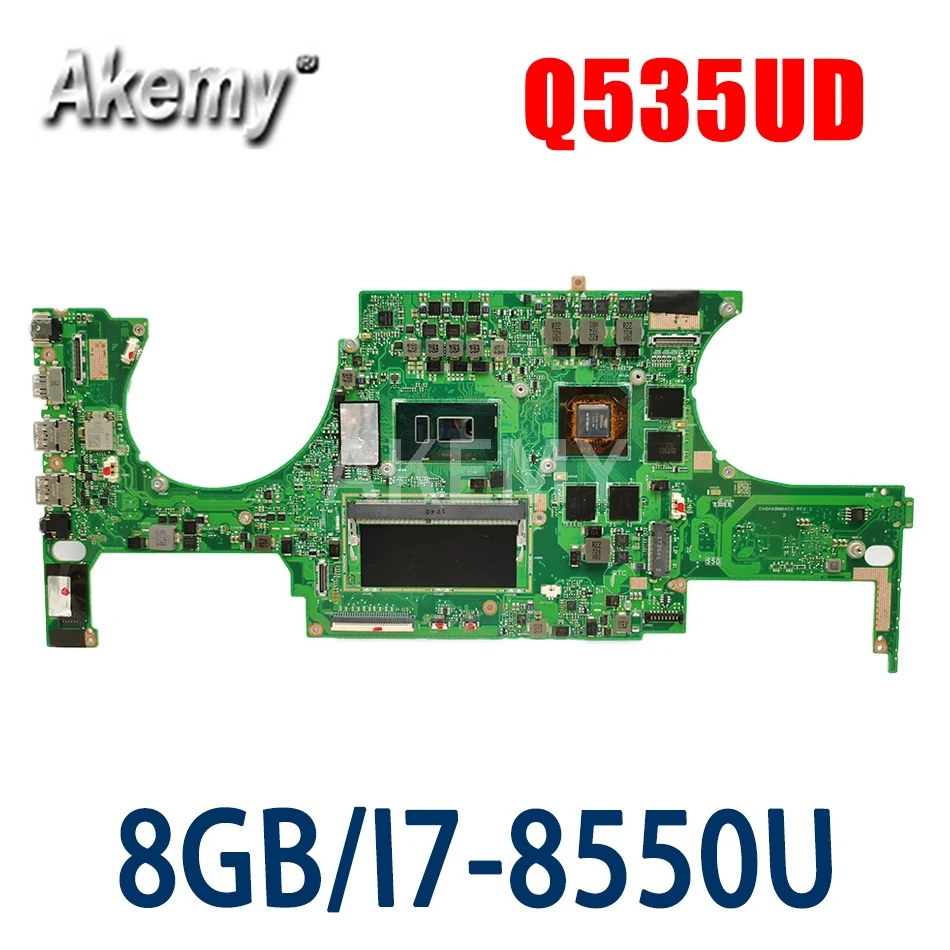 

Mainboard For ASUS ZenBook Flip 15 UX561U Q535UD Q535U UX561UD Q535UD-BI7T11 Laptop motherboard 8G/I7-8550U GTX1050 (V2G)