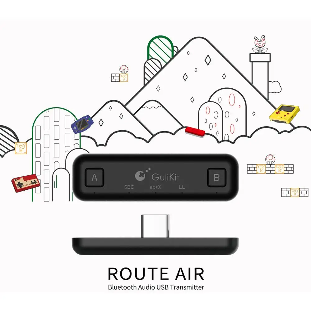 Route Air Bluetooth беспроводной аудио адаптер или передатчик Type C для NS Nintendo