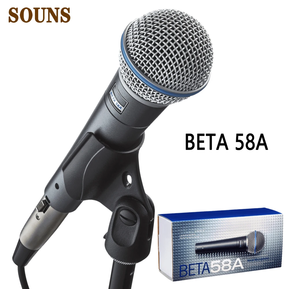 

Проводной динамический микрофон BETA58A, профессиональный студийный микрофон BETA58A, микрофон для караоке, игровой микрофон, микрофон для ПК