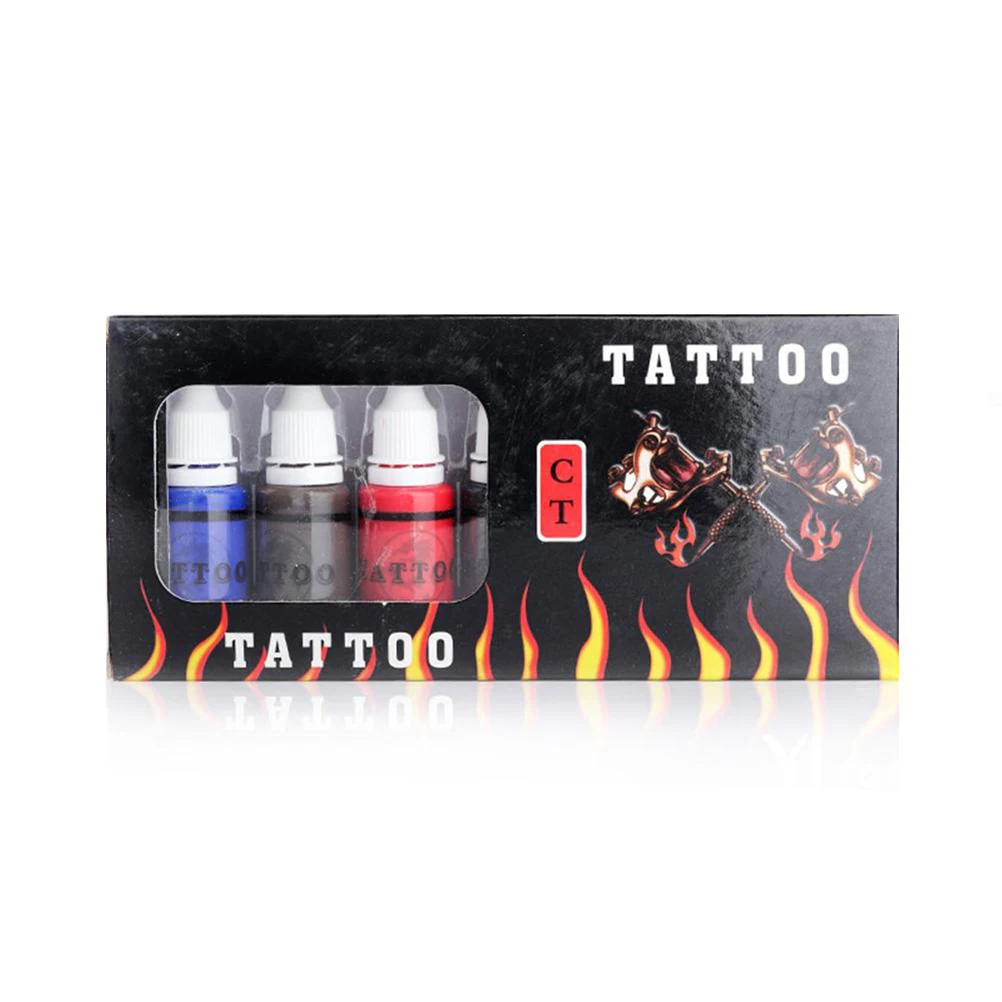 15ml/Bottle 7 Colors Professinal Tattoo Ink Pigment Set Body Arts Tattoo Inks Permanent Makesup Paints Natural For Tattoo