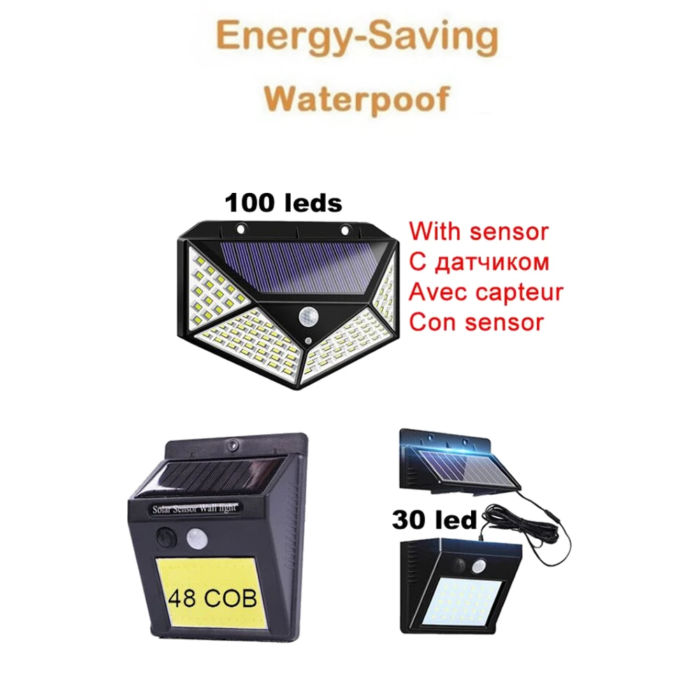 Светодиодный солнечный светильник Сенсор Солнечная приведенная в действие