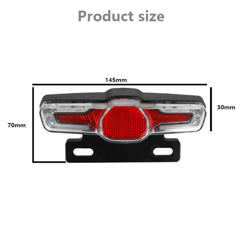 

3 in 1 LED Bike Taillight with Multiple Modes for Day and Night Safety IP54 Waterproof Anti-Dust Safe Light for Bicycle QP2