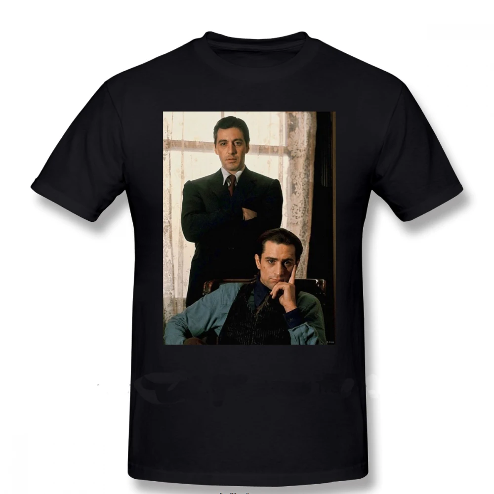 

Мужская футболка крестного отца, футболка с крестным отцом Аль пацино, Роберт Де Ниро, 100 хлопок, футболка с короткими рукавами, милая Повседневная мужская футболка