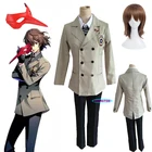 Костюм для косплея из аниме Persona 5, школьная форма Goro Akechi, костюмы P5, костюм для косплея, парик, индивидуальный пошив