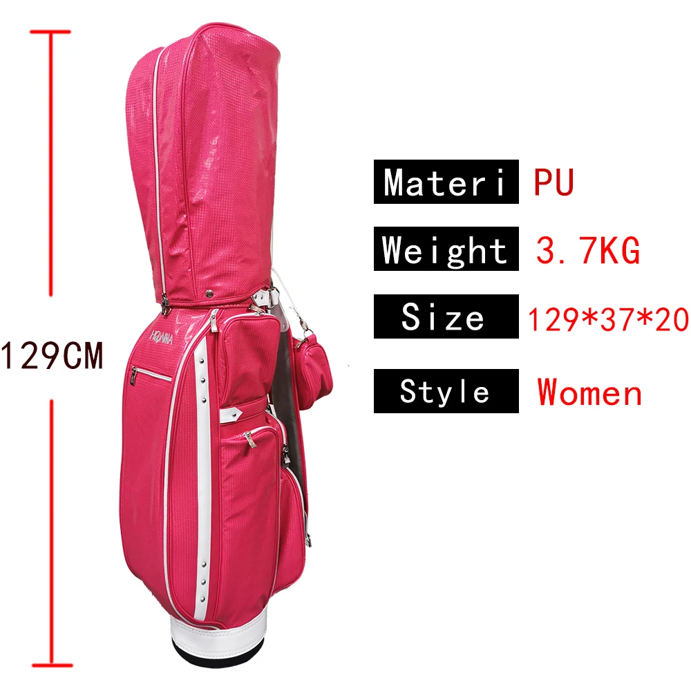 Женская гольф-сумка Women Ladies Premium PU Standard Red Light Waterproof 9.5 Inches HONMA Club On.