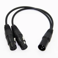 xlr male to female connector one to two 3pin 30cm splitter cable converter for stage light moving head dj party lights