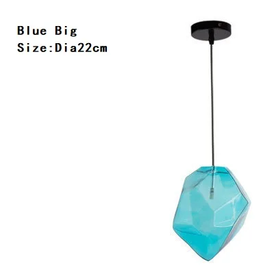 Blue 22cm Современная цветная хрустальная люстра индивидуальная ресторанная барная стойка креативная специальная хрустальная люстра из камня - Цвет абажура: Blue 22cm