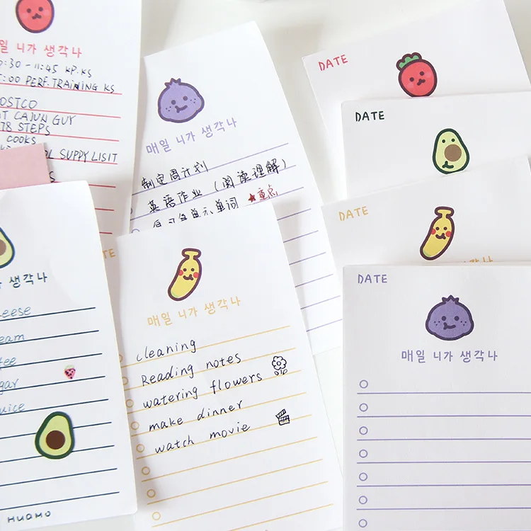 50 sheets/книга Kawaii бумага для заметок в форме фруктов книгоизучение Бумага