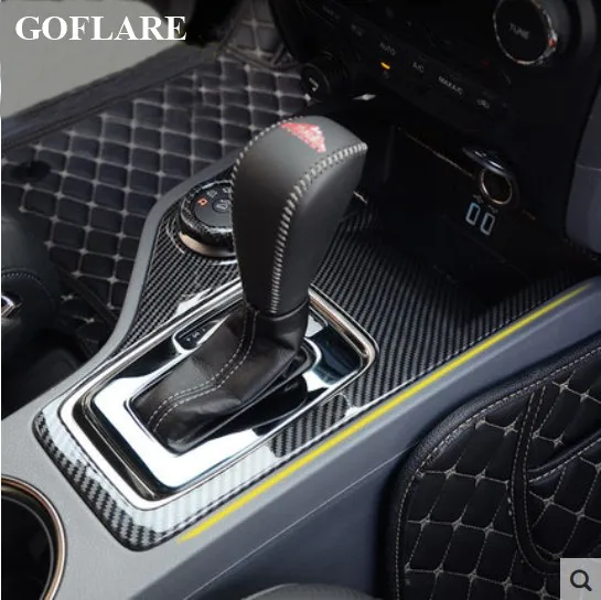 

Carbon fibre For Ford Everest Endeavour 2015 2016 2018 2019 interior gear shift knob panel decoration cover trim Accessories