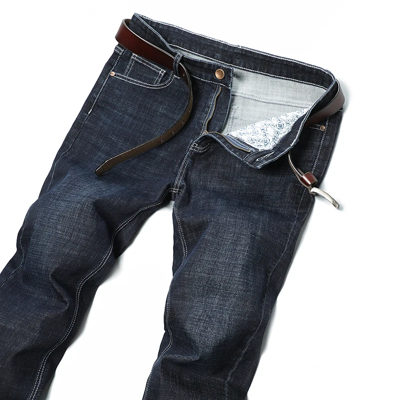 Мужские джинсы Xuansheng черные Классические облегающие Прямые повседневные